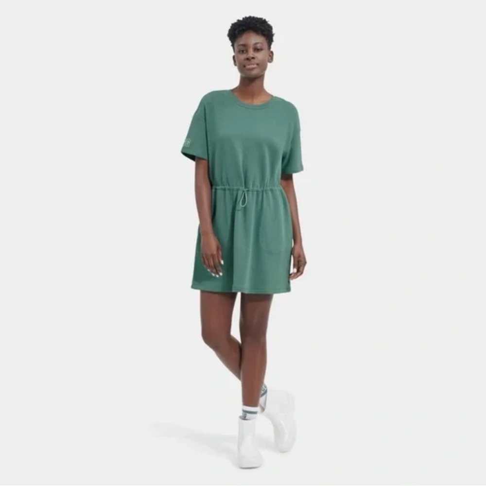 NWT UGG Anisha Green Cotton Casual Dress. Size L